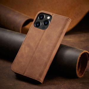 Калъф тип книга Magnet Fancy - iPhone 13 Pro кафяв - Img 12