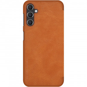 Калъф тип книга NILLKIN Leather - Samsung Galaxy A14 / A14 5G кафяв - Img 1