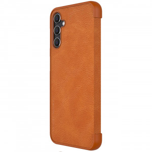 Калъф тип книга NILLKIN Leather - Samsung Galaxy A14 / A14 5G кафяв - Img 3
