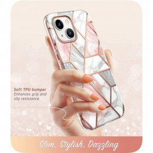 Калъф 360° SUPCASE Cosmo - iPhone 14 Plus розов мрамор - Img 3