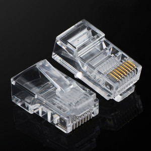 Комплект от 100 бр. RJ45 накрайник UGREEN 8P8C (UTP Cat. 5 / Cat. 5e) (NW110) прозрачен - Img 7