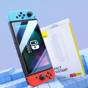 Комплект от 2 бр. Закален стъклен протектор BASEUS Crystal за Nintendo Switch OLED 2021 + инструмент за поставяне - Img 2
