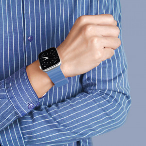 Магнитна каишка Dux Ducis Chain - Apple Watch 41mm Series 9 / 41mm Series 8 / 41mm Series 7 / 40mm Series 6 / 40mm SE / 40mm Series 5 / 40mm Series 4 / 38mm Series 3 / 38mm Series 2 син - Img 2