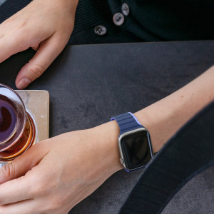 Магнитна каишка Dux Ducis LD - Apple Watch Ultra 49mm / Ultra 2 49mm / 45mm Series 9 / 45mm Series 8 / 45mm Series 7 / 44mm SЕ (2nd gen) / 44mm SE / 44mm Series 6 / 44mm Series 5 / 44mm Series 4 / 42mm Series 3 / 42mm Series 2 син - Img 10