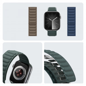 Магнитна каишка Dux Ducis Strap BL - Apple Watch 41mm Series 9 / 41mm Series 8 / 41mm Series 7 / 40mm Series 6 / 40mm SE / 40mm Series 5 / 40mm Series 4 / 38mm Series 3 / 38mm Series 2 / 38mm (1st gen) зелена - Img 7