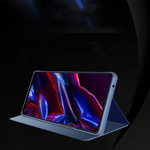Огледален калъф тип книга Clear View - Xiaomi Poco X5 / Redmi Note 12 черен - Img 2
