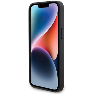 Оригинален гръб от еко кожа BMW Leather Diamond - iPhone 15 Pro черен - Img 5