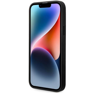 Оригинален гръб от еко кожа BMW Leather Seats BMHCP14S22RPSK - iPhone 14 черен - Img 5