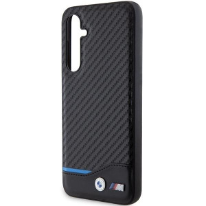 Оригинален гръб от естествена и еко кожа BMW Leather Carbon BMHCS23FE22NBCK - Samsung Galaxy S23 FE черен - Img 5
