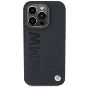 Оригинален гръб от естествена кожа BMW Leather Hot Stamp MagSafe - iPhone 15 Pro черен - Img 3