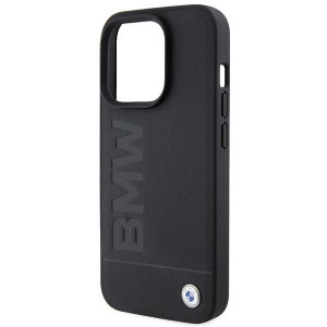 Оригинален гръб от естествена кожа BMW Leather Hot Stamp MagSafe - iPhone 15 Pro Max черен - Img 6