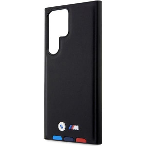 Оригинален гръб от естествена кожа BMW Leather Stamp Tricolor BMHCS23L22PTDK - Samsung Galaxy S23 Ultra черен - Img 6