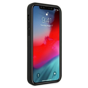 Оригинален гръб от естествена кожа FERRARI Off Track Quilted FEHQUHCP12LBK - iPhone 12 Pro Max черен - Img 4