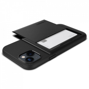Оригинален гръб със слот за карта SPIGEN Slim Armor CS - iPhone 14 Plus черен - Img 8