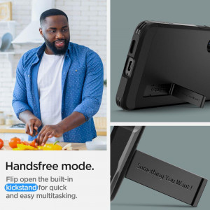 Оригинален гръб със стойка SPIGEN Tough Armor - Samsung Galaxy S24+ черен - Img 14