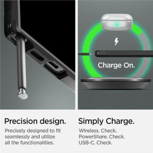 Оригинален гръб със стойка SPIGEN Tough Armor - Samsung Galaxy S24 Ultra черен - Img 15