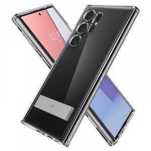 Оригинален гръб със стойка SPIGEN Ultra Hybrid S - Samsung Galaxy S24 Ultra прозрачен - Img 2