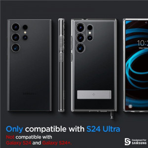 Оригинален гръб със стойка SPIGEN Ultra Hybrid S - Samsung Galaxy S24 Ultra прозрачен - Img 12
