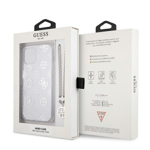 Оригинален гръб с верижка GUESS Peony Chain GUHCP12LKSPESI - iPhone 12 Pro Max сребрист - Img 8