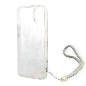 Оригинален гръб с връзка GUESS Flower GUOHCP14MHFLSU - iPhone 14 Plus лилав - Img 6