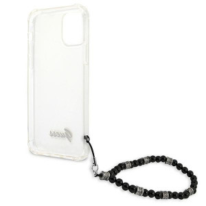 Оригинален гръб с гривна GUESS черен Pearl GUHCP12MKPSBK - iPhone 12 / 12 Pro прозрачен - Img 7