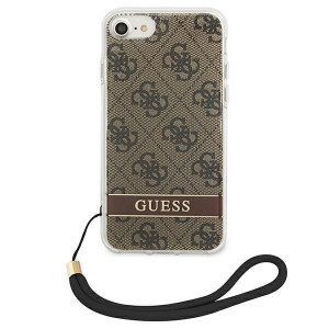 Оригинален гръб с гривна GUESS 4G Print Strap GUOHCI8H4STW - iPhone 7 / 8 / SE (2nd gen) / SE (3rd gen) кафяв - Img 3