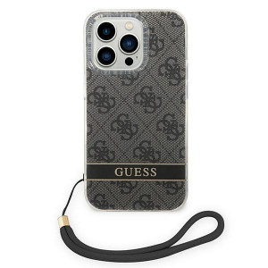 Оригинален гръб с гривна GUESS 4G Print Strap GUOHCP14LH4STK - iPhone 14 Pro черен - Img 2