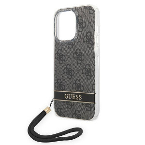 Оригинален гръб с гривна GUESS 4G Print Strap GUOHCP14XH4STK - iPhone 14 Pro Max черен - Img 5