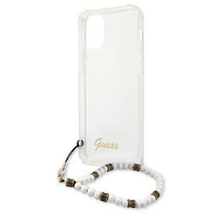 Оригинален гръб с гривна GUESS White Pearl GUHCP12MKPSWH - iPhone 12 / 12 Pro прозрачен - Img 6