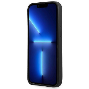 Оригинален гръб с джоб за карта GUESS SaffianoTriangle Logo Cardslot GUHCP13SPSATPK - iPhone 13 mini черен - Img 5