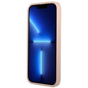 Оригинален гръб с джоб за карта GUESS SaffianoTriangle Logo Cardslot GUHCP13SPSATPP - iPhone 13 mini розов - Img 5