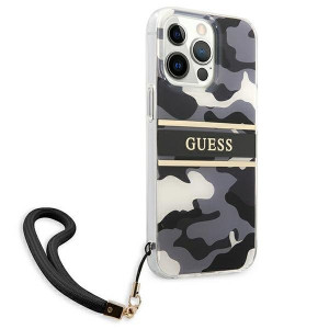 Оригинален гръб с каишка GUESS Camo GUHCP13XKCABBK - iPhone 13 Pro Max черен - Img 4