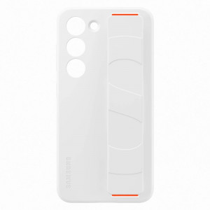 Оригинален гръб с лентов държач SAMSUNG Silicone Grip (EF-GS911TWEGWW) - Samsung Galaxy S23 бял - Img 8