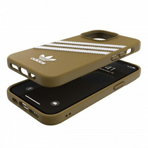 Оригинален гръб ADIDAS OR Molded PU - iPhone 13 Pro Max бежов / златист - Img 6