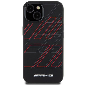Оригинален гръб AMG Silicone Large Rhombuses MagSafe - iPhone 13 / 14 / 15 черен - Img 3