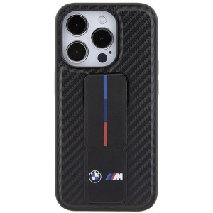 Оригинален гръб BMW Grip Stand Smooth & Carbon - iPhone 15 Pro черен - Img 4