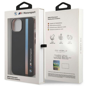 Оригинален гръб BMW IML Tricolor Stripe BMHCP14S22HVGV - iPhone 14 черен - Img 8
