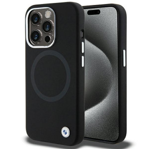 Оригинален гръб BMW Signature Liquid Silicone MagSafe - iPhone 15 Pro Max черен - Img 1