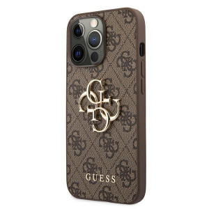 Оригинален гръб GUESS 4G Big Metal Logo GUHCP13L4GMGBR - iPhone 13 Pro кафяв - Img 2
