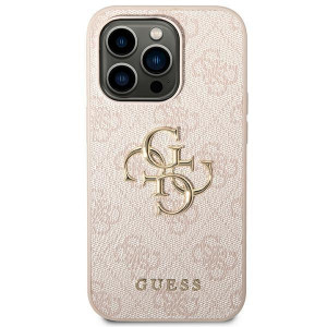 Оригинален гръб GUESS 4G Big Metal Logo GUHCP14X4GMGPI - iPhone 14 Pro Max розов - Img 3