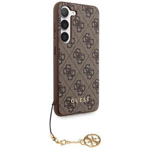 Оригинален гръб GUESS 4G Charms GUHCS23MGF4GBR - Samsung Galaxy S23+ кафяв - Img 4