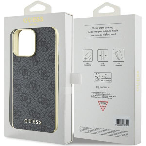 Оригинален гръб GUESS 4G Charms - iPhone 15 Pro Max сив - Img 8