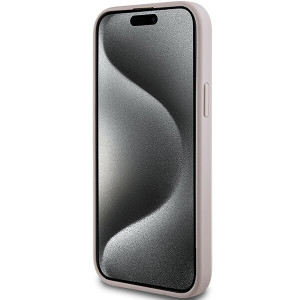 Оригинален гръб GUESS 4G Collection Leather Metal Logo MagSafe - iPhone 15 Plus / 14 Plus розов - Img 5