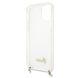 Оригинален гръб GUESS 4G Gold Chain GUHCP12MKC4GSGO - iPhone 12 / 12 Pro прозрачен - Img 7