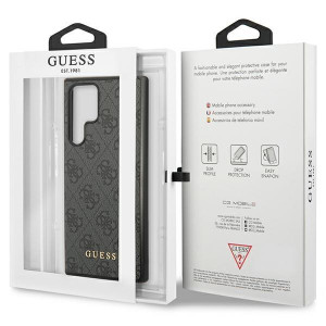 Оригинален гръб GUESS 4G Metal Gold Logo GUHCS23LG4GFGR - Samsung Galaxy S23 Ultra сив - Img 8