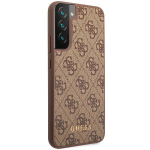 Оригинален гръб GUESS 4G Metal Gold Logo GUHCS23SG4GFBR - Samsung Galaxy S23 кафяв - Img 4