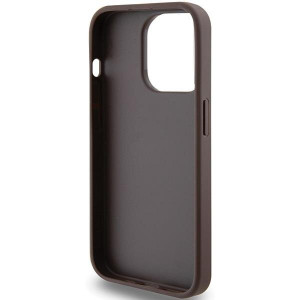 Оригинален гръб GUESS 4G Metal Gold Logo - iPhone 15 Pro кафяв - Img 7