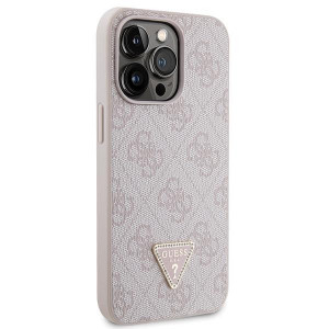 Оригинален гръб GUESS 4G Metal Logo с презрамка GUHCP13LP4TDSCPP - iPhone 13 Pro розов - Img 4
