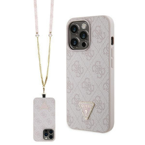 Оригинален гръб GUESS 4G Metal Logo с презрамка GUHCP13XP4TDSCPP - iPhone 13 Pro Max розов - Img 1