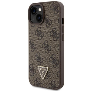 Оригинален гръб GUESS 4G Metal Logo с презрамка GUHCP15MP4TDSCPW - iPhone 15 Plus кафяв - Img 3